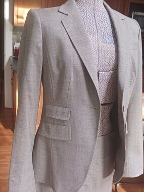 Banana Republic Light Grey Skirt Suit